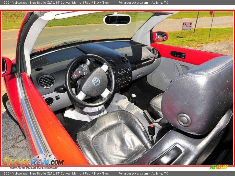 2004 Volkswagen New Beetle GLS 1.8T Convertible Uni Red / Black/Blue Photo #24