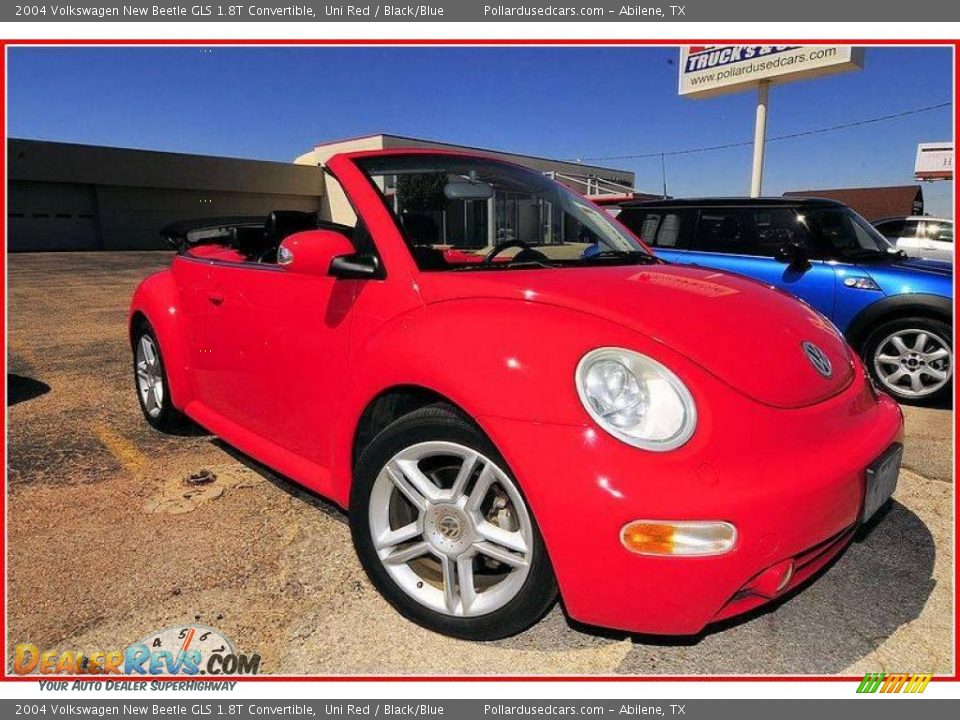 2004 Volkswagen New Beetle GLS 1.8T Convertible Uni Red / Black/Blue Photo #29