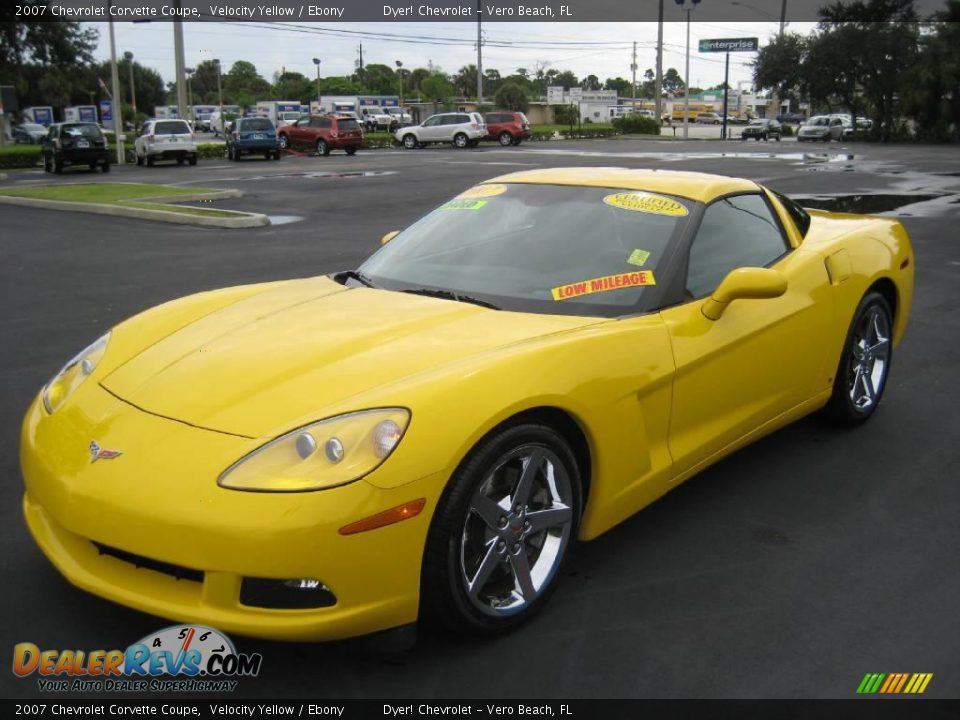 2007 Chevrolet Corvette Coupe Velocity Yellow / Ebony Photo #1