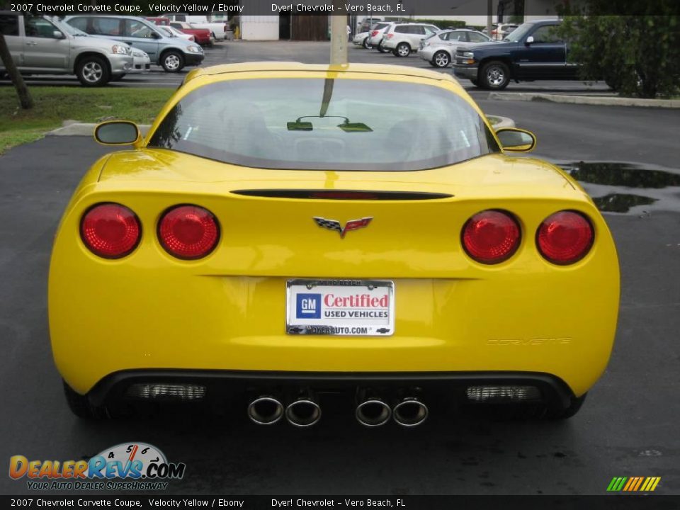 2007 Chevrolet Corvette Coupe Velocity Yellow / Ebony Photo #5