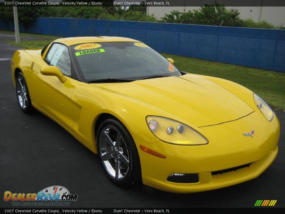 2007 Chevrolet Corvette Coupe Velocity Yellow / Ebony Photo #10