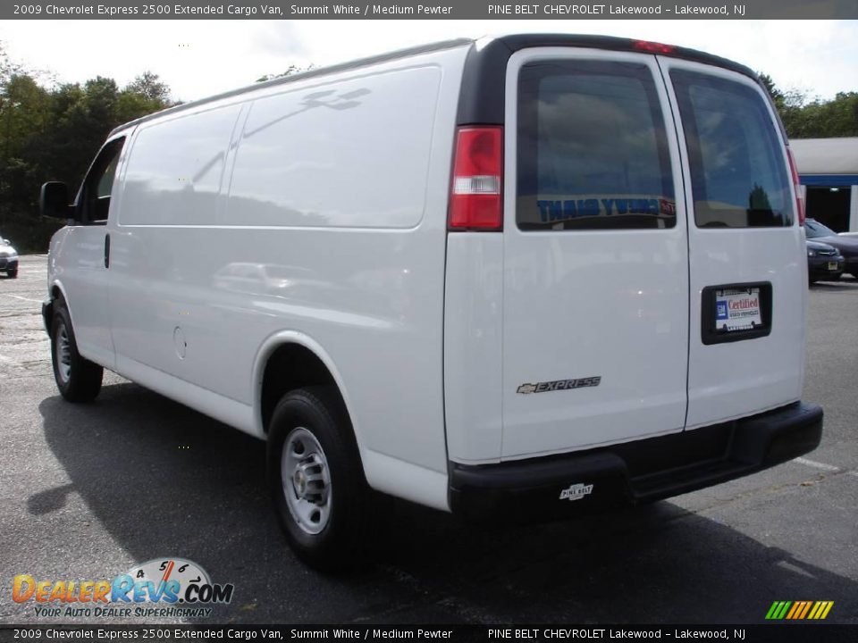 2009 Chevrolet Express 2500 Extended Cargo Van Summit White / Medium Pewter Photo #5