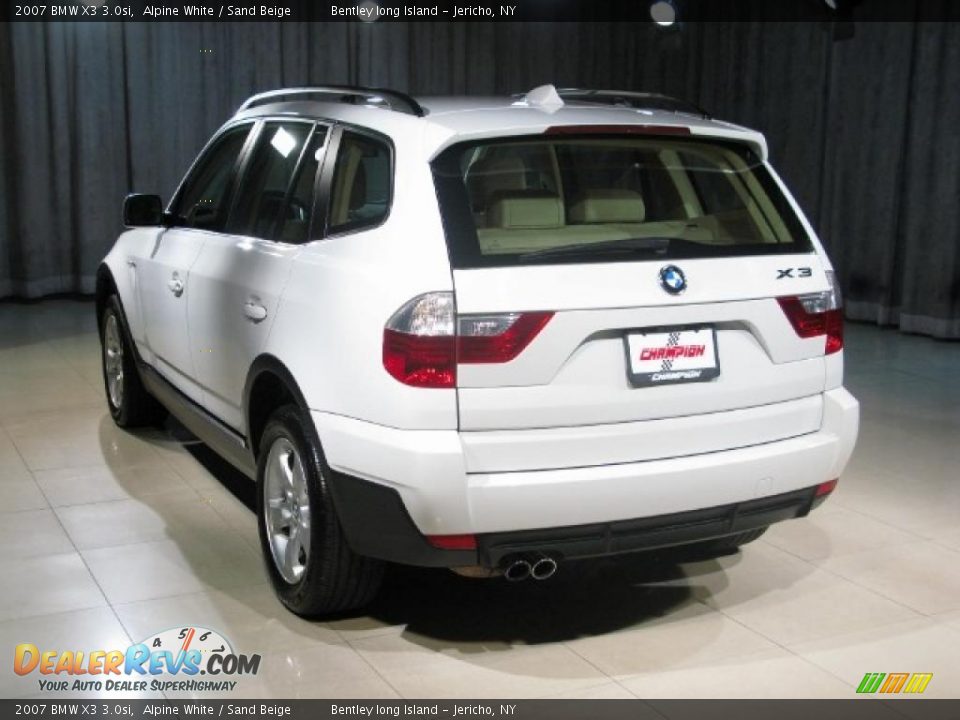 2007 BMW X3 3.0si Alpine White / Sand Beige Photo #2