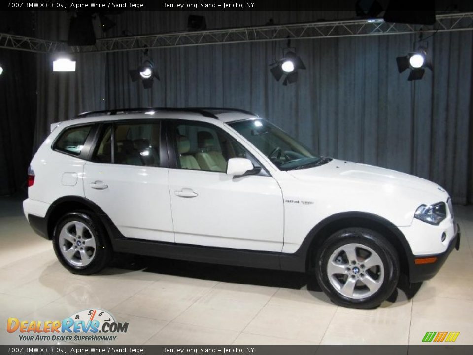 2007 BMW X3 3.0si Alpine White / Sand Beige Photo #3