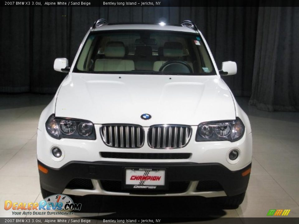 2007 BMW X3 3.0si Alpine White / Sand Beige Photo #4