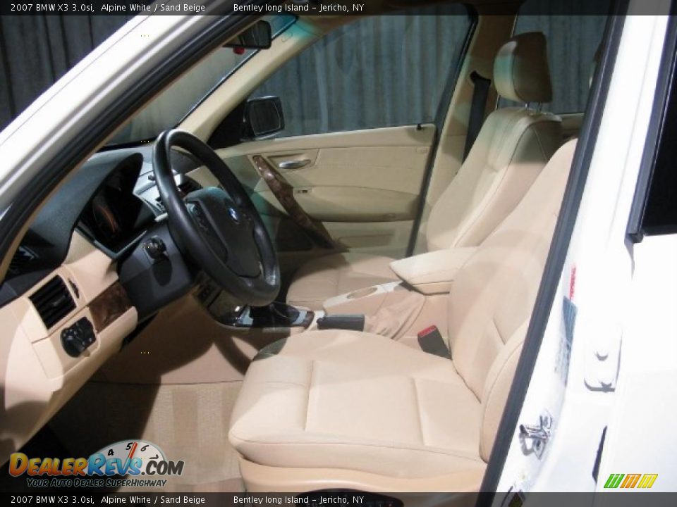 2007 BMW X3 3.0si Alpine White / Sand Beige Photo #6