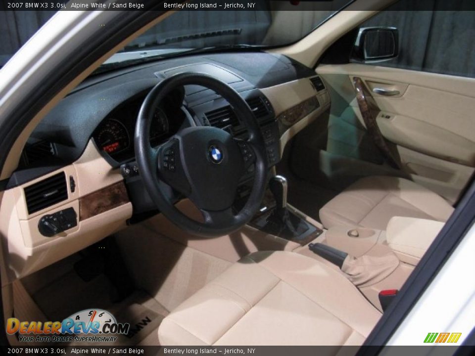 2007 BMW X3 3.0si Alpine White / Sand Beige Photo #7