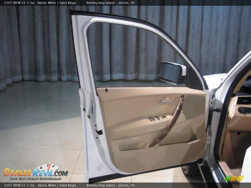 2007 BMW X3 3.0si Alpine White / Sand Beige Photo #12