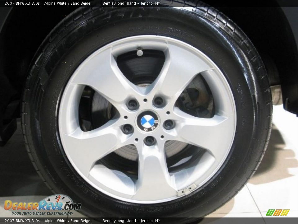 2007 BMW X3 3.0si Alpine White / Sand Beige Photo #16