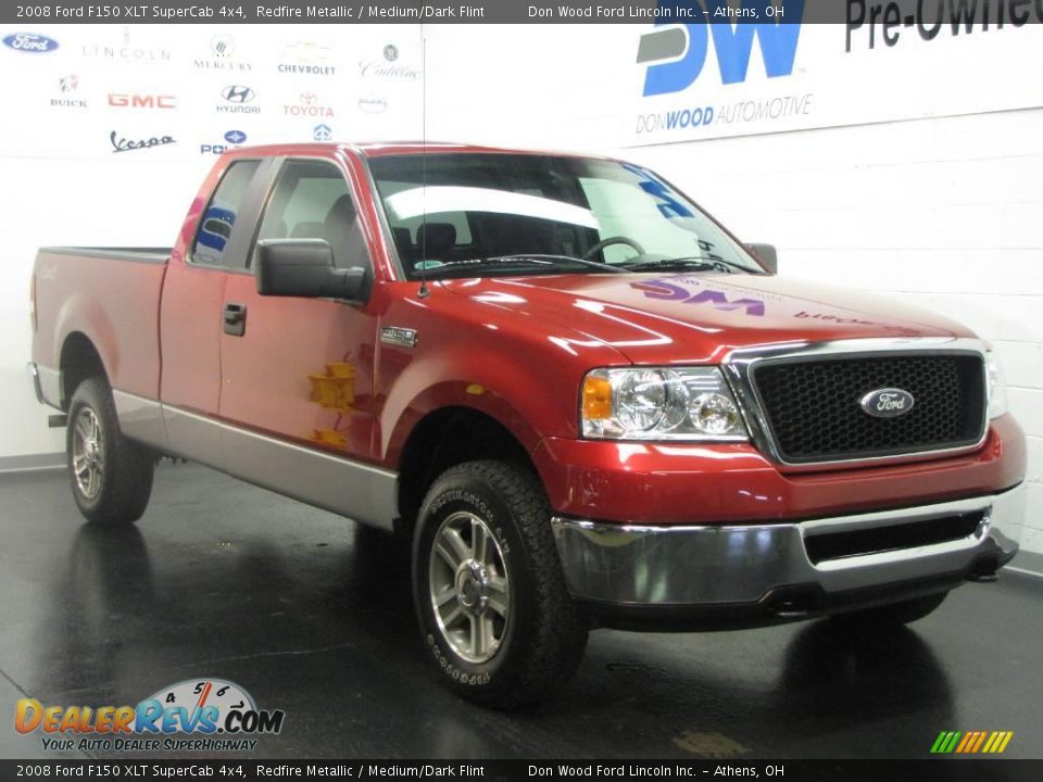 2008 Ford F150 XLT SuperCab 4x4 Redfire Metallic / Medium/Dark Flint Photo #1