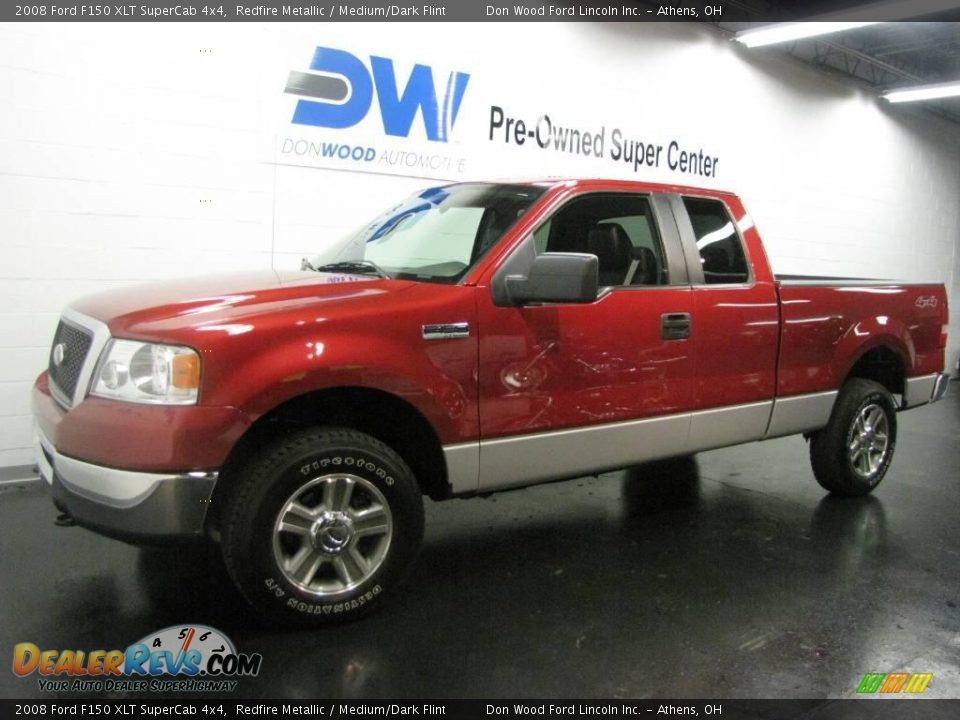 2008 Ford F150 XLT SuperCab 4x4 Redfire Metallic / Medium/Dark Flint Photo #2