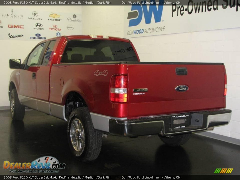 2008 Ford F150 XLT SuperCab 4x4 Redfire Metallic / Medium/Dark Flint Photo #3
