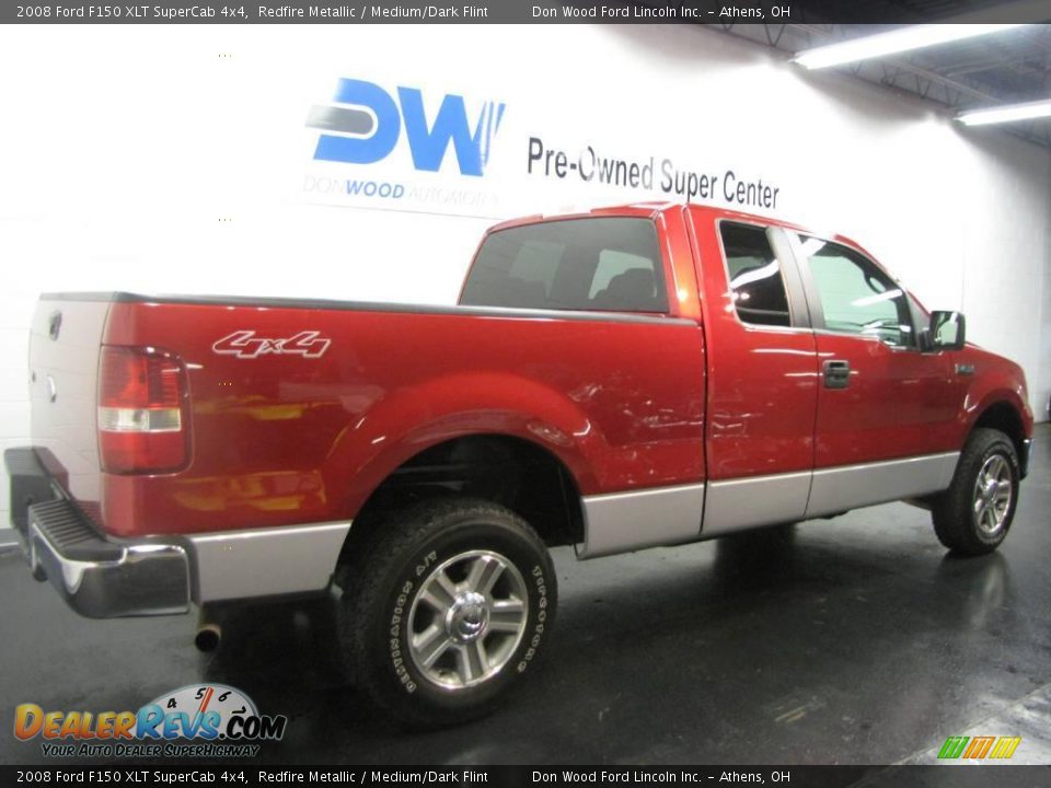 2008 Ford F150 XLT SuperCab 4x4 Redfire Metallic / Medium/Dark Flint Photo #4