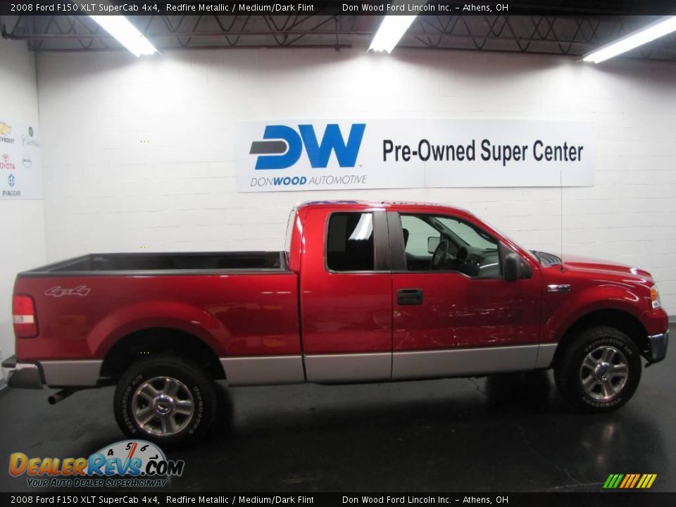 2008 Ford F150 XLT SuperCab 4x4 Redfire Metallic / Medium/Dark Flint Photo #6