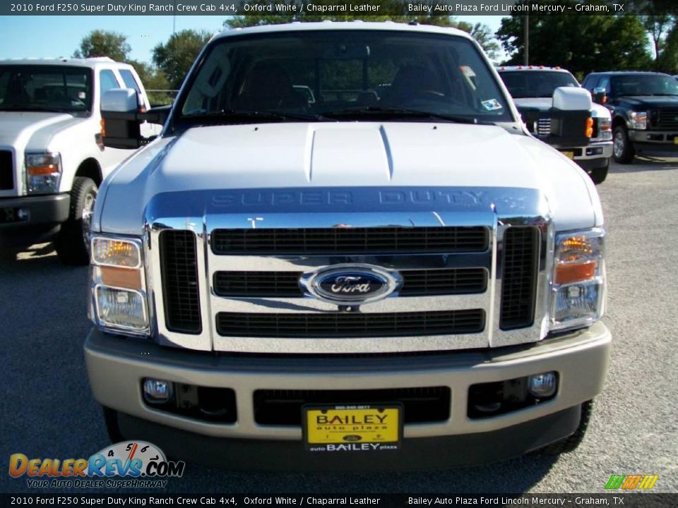 2010 Ford F250 Super Duty King Ranch Crew Cab 4x4 Oxford White / Chaparral Leather Photo #1