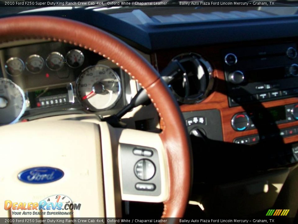 2010 Ford F250 Super Duty King Ranch Crew Cab 4x4 Oxford White / Chaparral Leather Photo #3