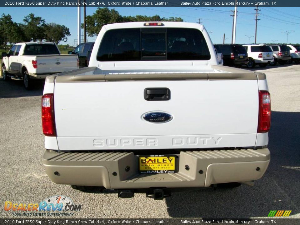 2010 Ford F250 Super Duty King Ranch Crew Cab 4x4 Oxford White / Chaparral Leather Photo #5