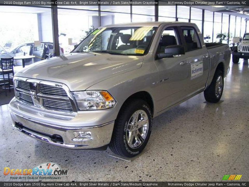 2010 Dodge Ram 1500 Big Horn Crew Cab 4x4 Bright Silver Metallic / Dark Slate/Medium Graystone Photo #1