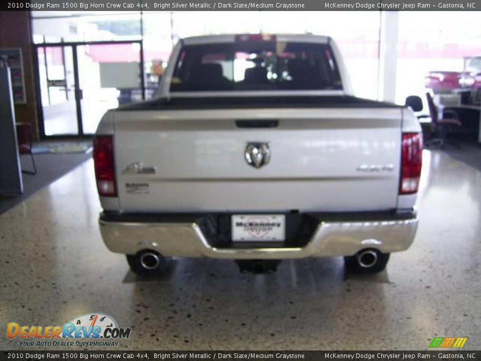 2010 Dodge Ram 1500 Big Horn Crew Cab 4x4 Bright Silver Metallic / Dark Slate/Medium Graystone Photo #3
