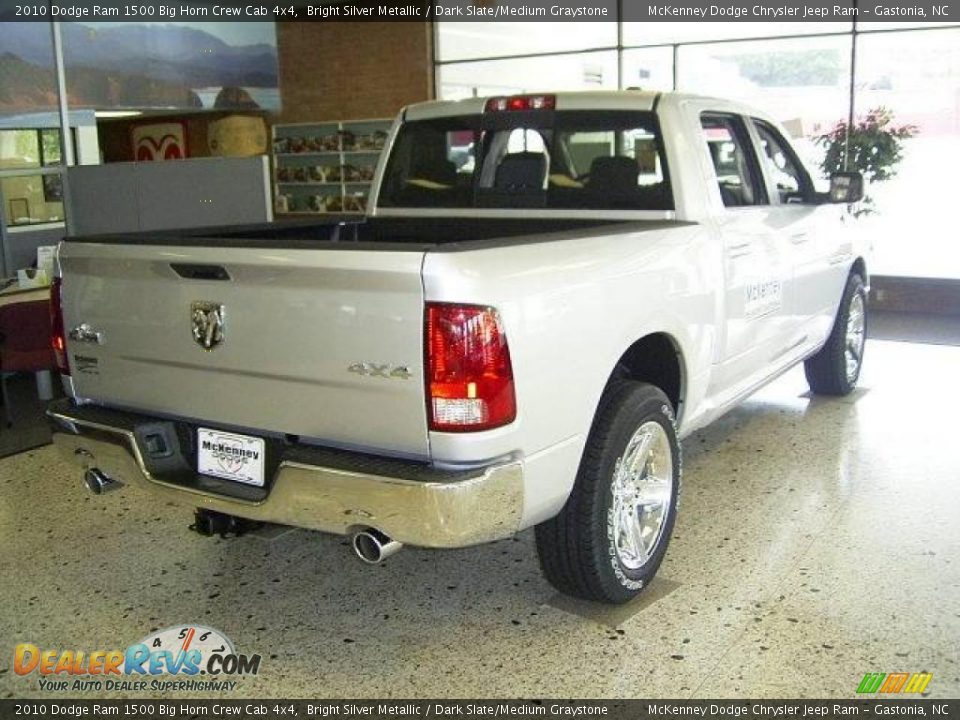2010 Dodge Ram 1500 Big Horn Crew Cab 4x4 Bright Silver Metallic / Dark Slate/Medium Graystone Photo #5