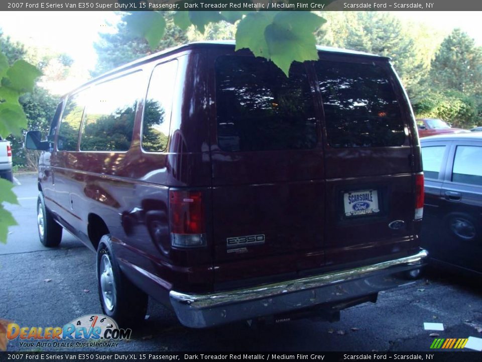 2007 Ford E Series Van E350 Super Duty XL 15 Passenger Dark Toreador Red Metallic / Medium Flint Grey Photo #5