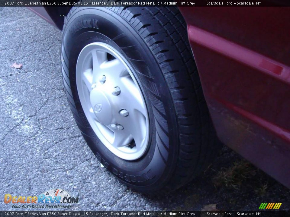 2007 Ford E Series Van E350 Super Duty XL 15 Passenger Dark Toreador Red Metallic / Medium Flint Grey Photo #6
