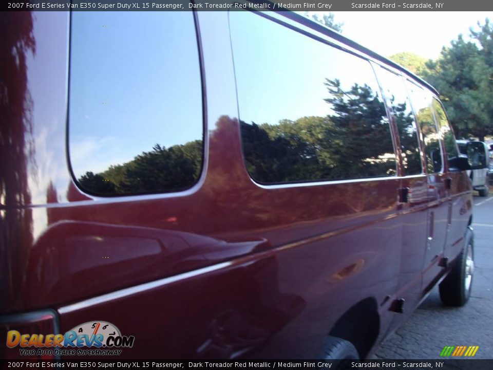 2007 Ford E Series Van E350 Super Duty XL 15 Passenger Dark Toreador Red Metallic / Medium Flint Grey Photo #8