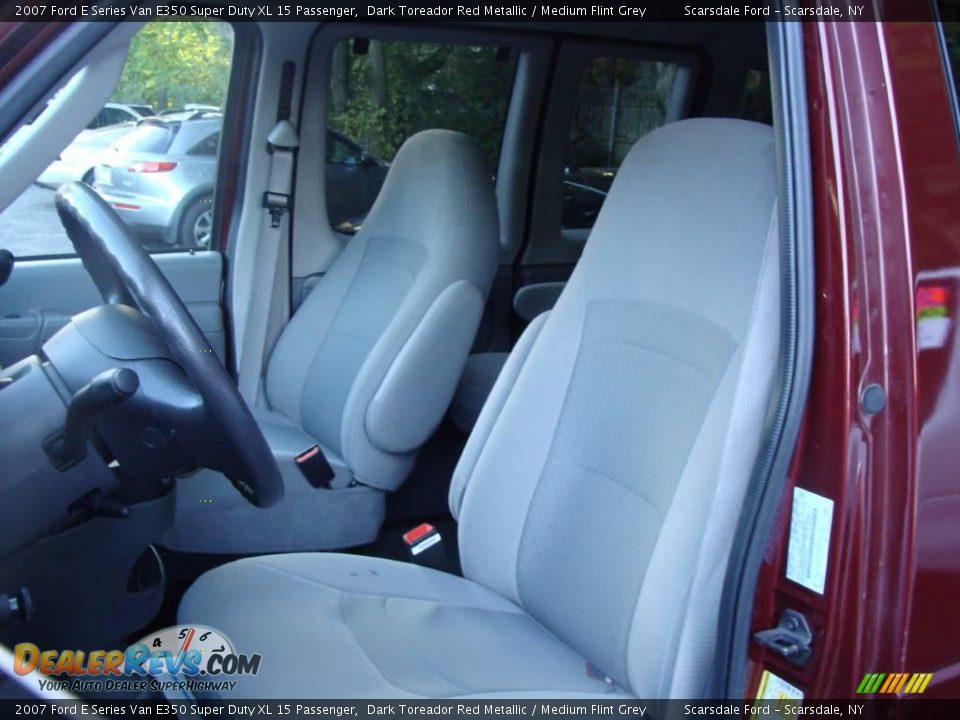 2007 Ford E Series Van E350 Super Duty XL 15 Passenger Dark Toreador Red Metallic / Medium Flint Grey Photo #13