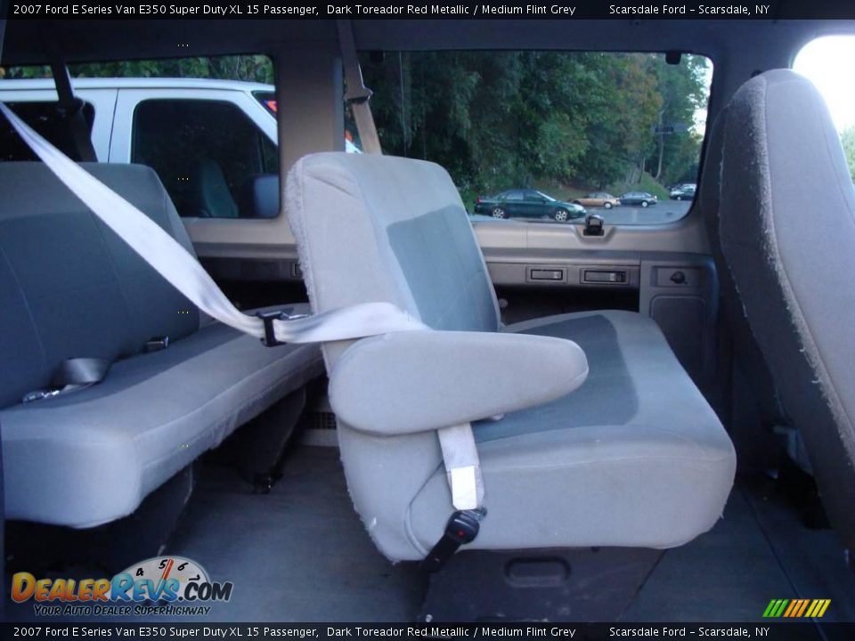 2007 Ford E Series Van E350 Super Duty XL 15 Passenger Dark Toreador Red Metallic / Medium Flint Grey Photo #15