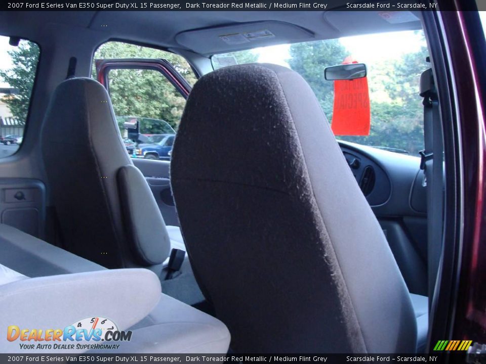 2007 Ford E Series Van E350 Super Duty XL 15 Passenger Dark Toreador Red Metallic / Medium Flint Grey Photo #17