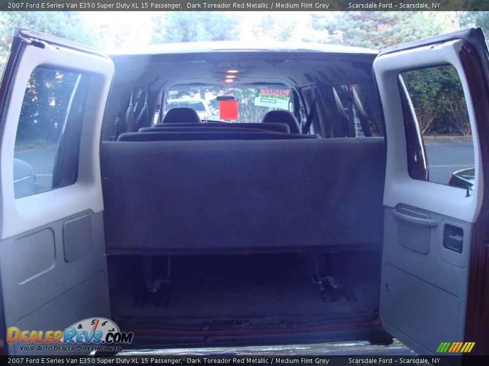 2007 Ford E Series Van E350 Super Duty XL 15 Passenger Dark Toreador Red Metallic / Medium Flint Grey Photo #18