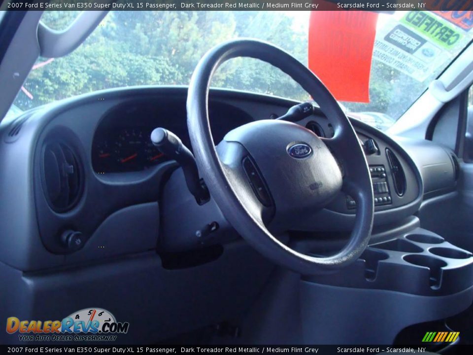 2007 Ford E Series Van E350 Super Duty XL 15 Passenger Dark Toreador Red Metallic / Medium Flint Grey Photo #19