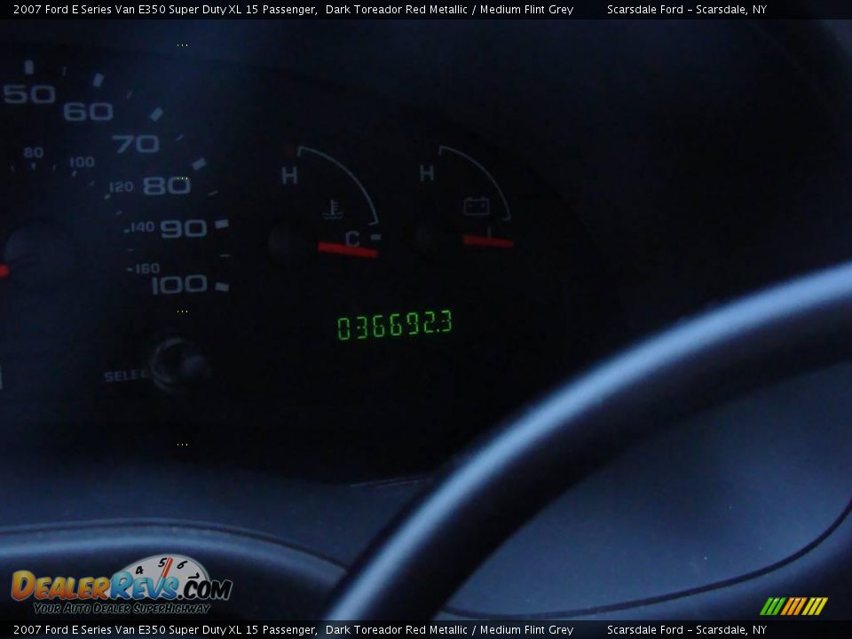 2007 Ford E Series Van E350 Super Duty XL 15 Passenger Dark Toreador Red Metallic / Medium Flint Grey Photo #24