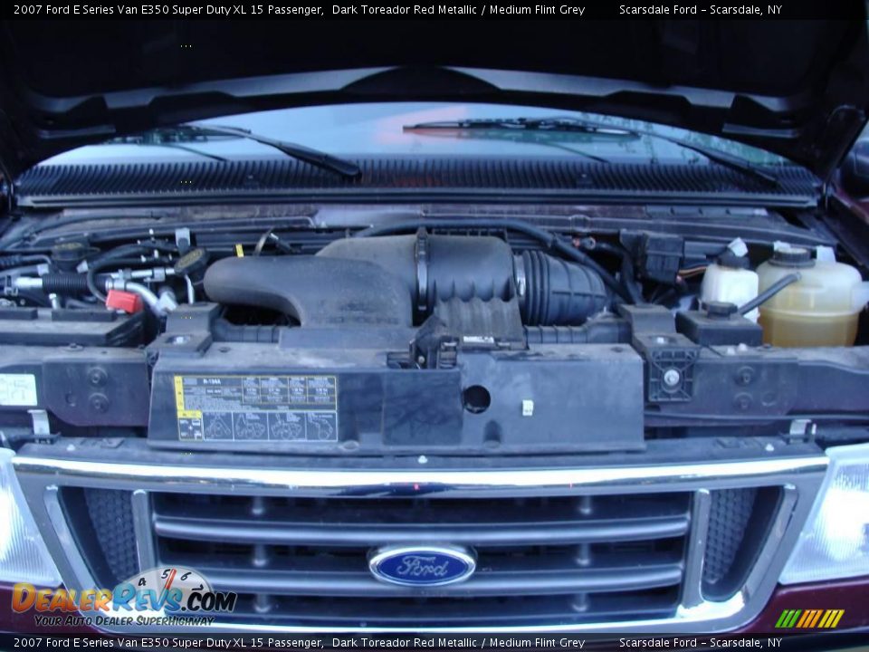 2007 Ford E Series Van E350 Super Duty XL 15 Passenger Dark Toreador Red Metallic / Medium Flint Grey Photo #25