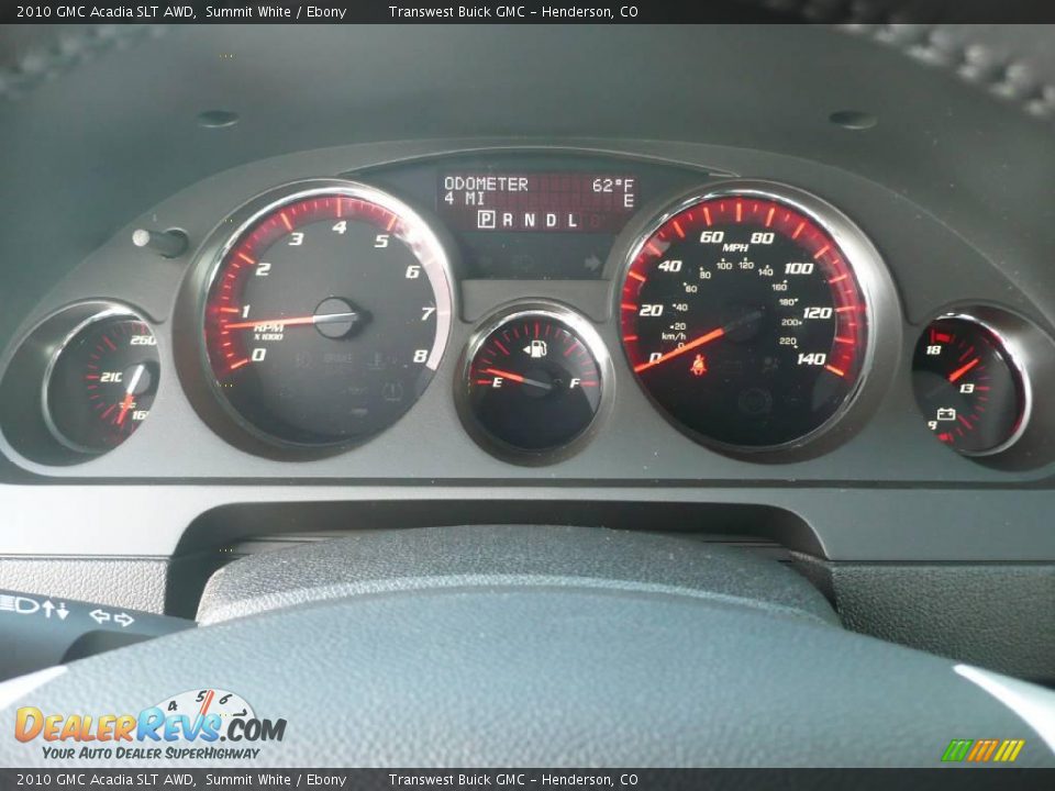 2010 GMC Acadia SLT AWD Summit White / Ebony Photo #9