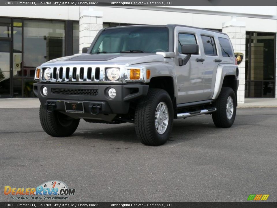 2007 Hummer H3 Boulder Gray Metallic / Ebony Black Photo #2