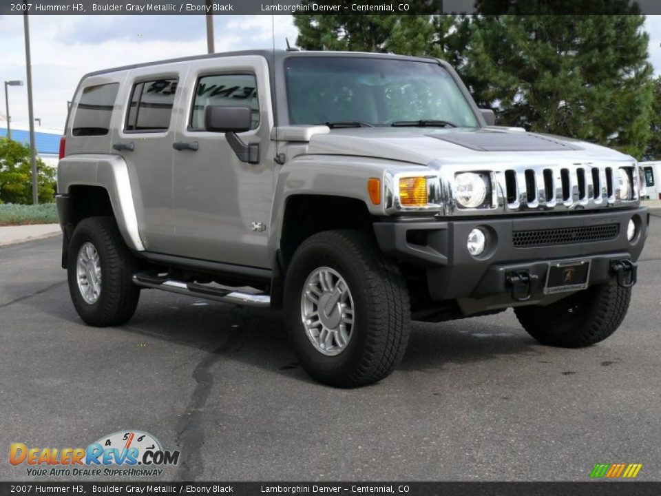 2007 Hummer H3 Boulder Gray Metallic / Ebony Black Photo #4