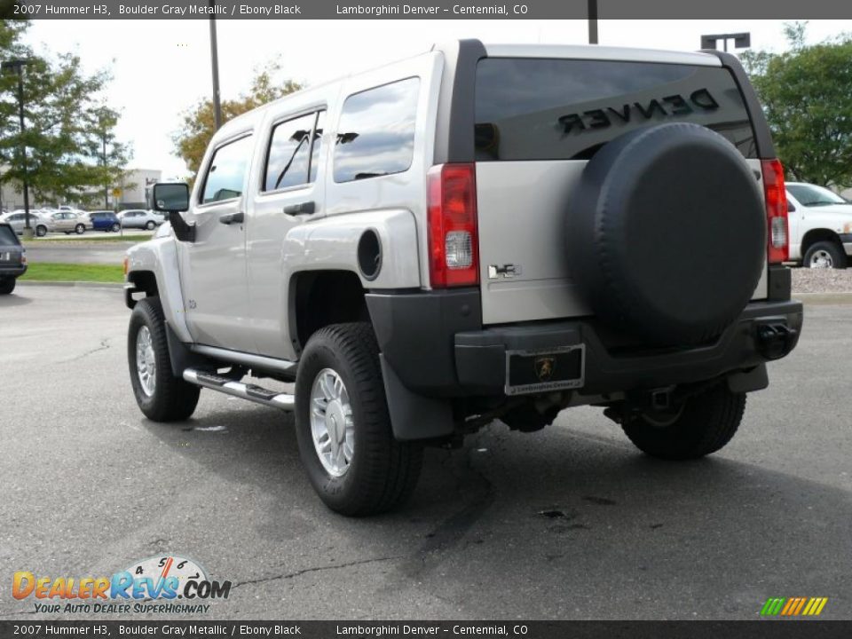 2007 Hummer H3 Boulder Gray Metallic / Ebony Black Photo #8