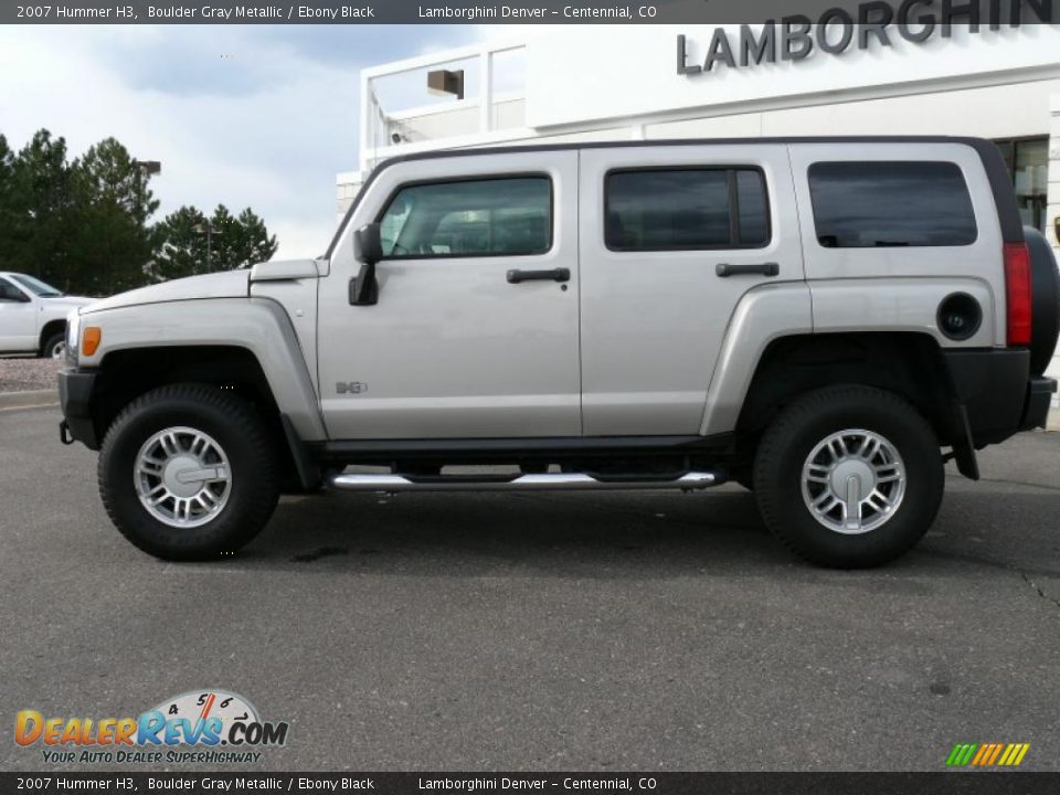 2007 Hummer H3 Boulder Gray Metallic / Ebony Black Photo #9