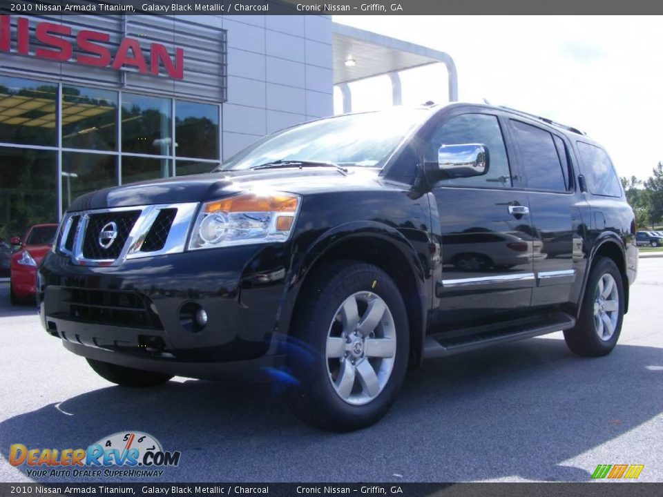 2010 Nissan Armada Titanium Galaxy Black Metallic / Charcoal Photo #2