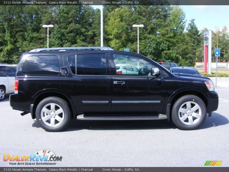 2010 Nissan Armada Titanium Galaxy Black Metallic / Charcoal Photo #5