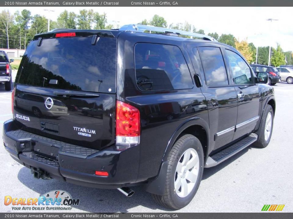 2010 Nissan Armada Titanium Galaxy Black Metallic / Charcoal Photo #6