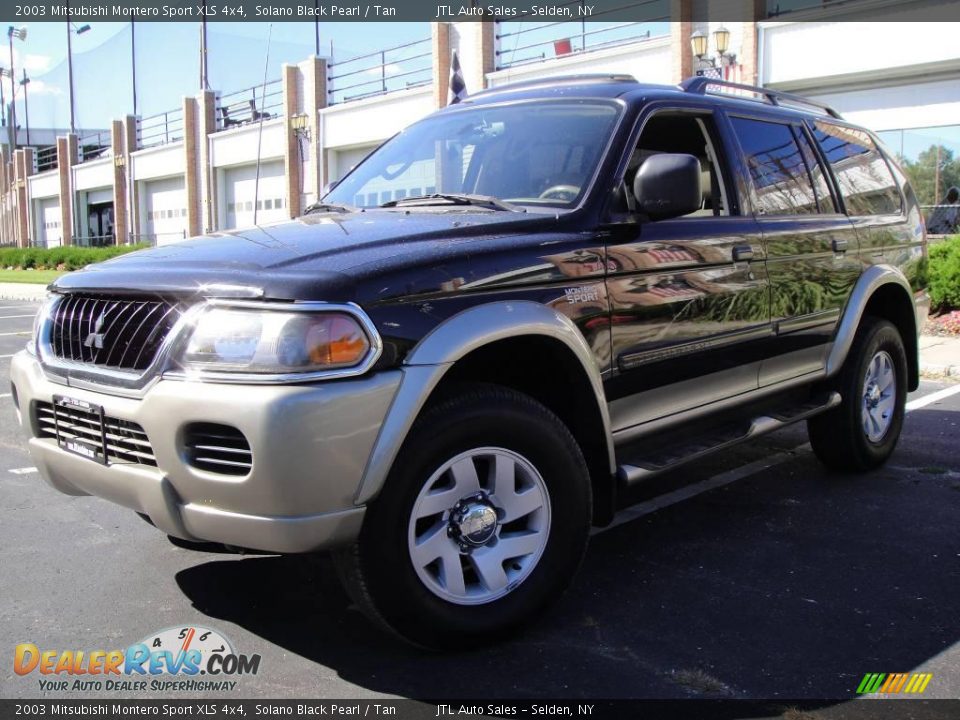 2003 Mitsubishi Montero Sport XLS 4x4 Solano Black Pearl / Tan Photo #1
