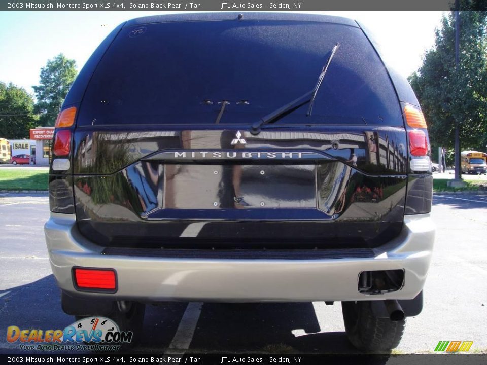2003 Mitsubishi Montero Sport XLS 4x4 Solano Black Pearl / Tan Photo #4