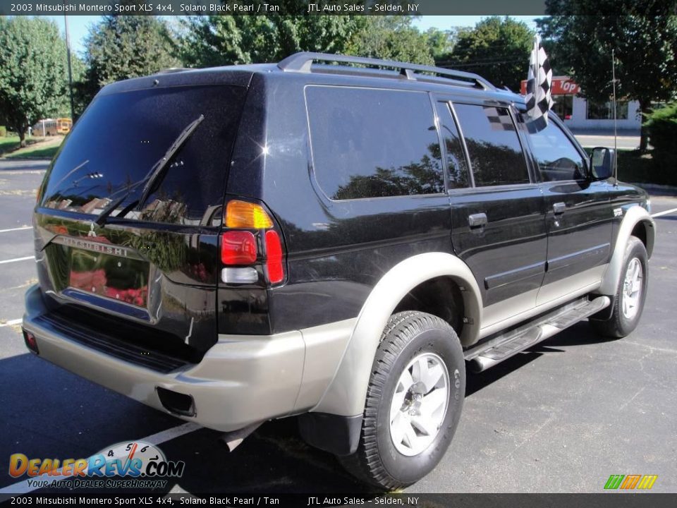 2003 Mitsubishi Montero Sport XLS 4x4 Solano Black Pearl / Tan Photo #5