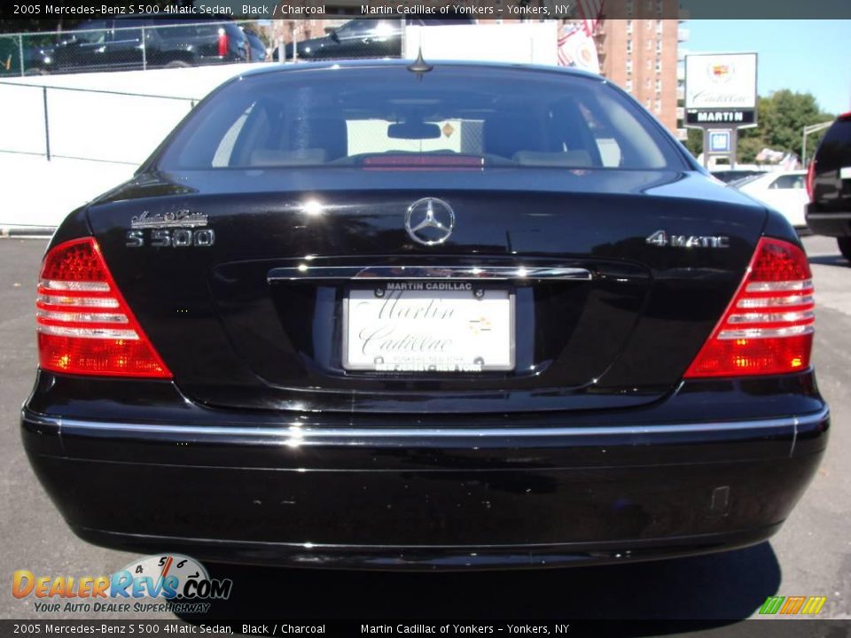 2005 Mercedes-Benz S 500 4Matic Sedan Black / Charcoal Photo #6