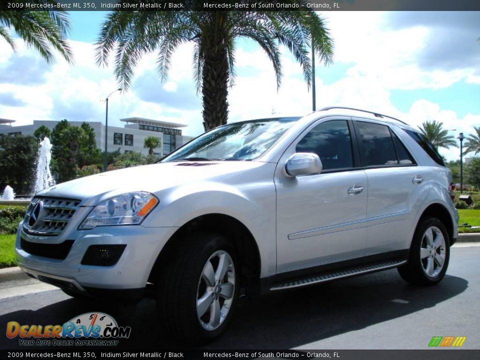 2009 Mercedes-Benz ML 350 Iridium Silver Metallic / Black Photo #2