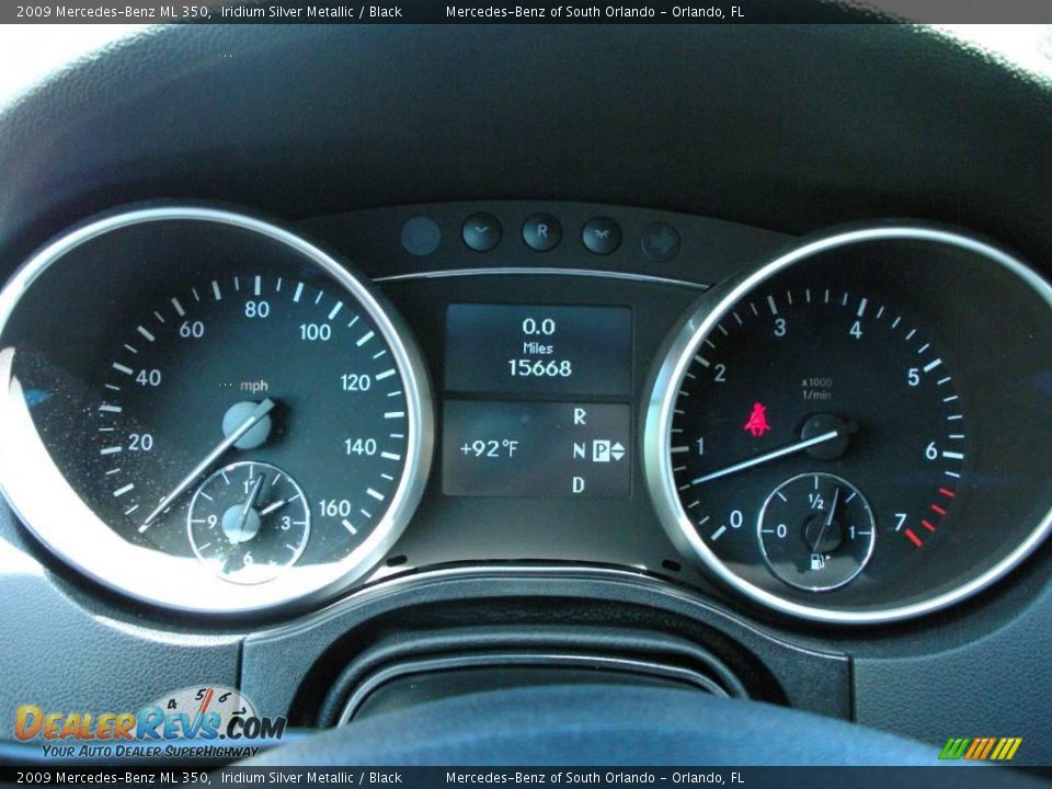 2009 Mercedes-Benz ML 350 Iridium Silver Metallic / Black Photo #20