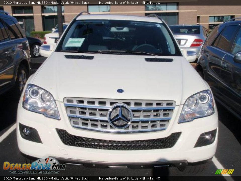 2010 Mercedes-Benz ML 350 4Matic Arctic White / Black Photo #2