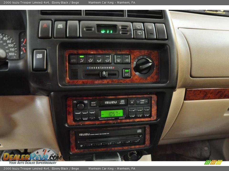 2000 Isuzu Trooper Limited 4x4 Ebony Black / Beige Photo #8